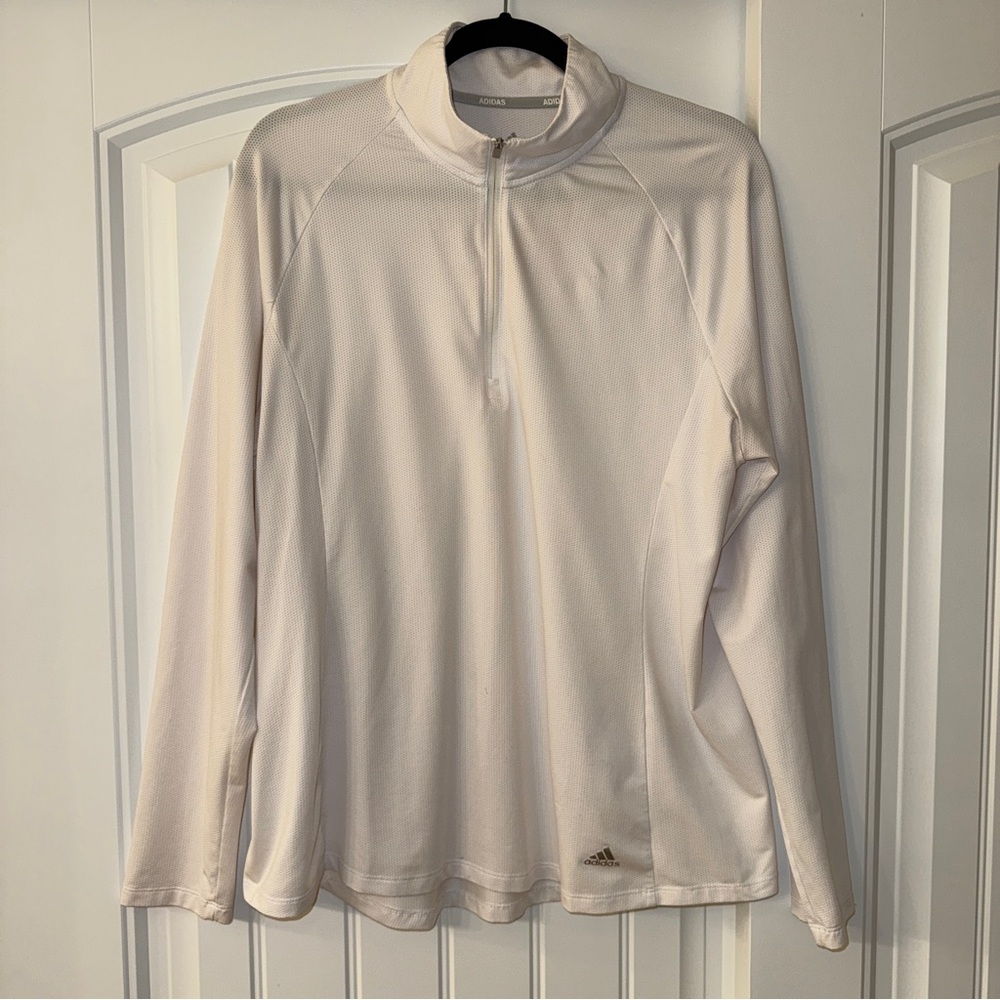 Adidas‎ White Quarter-Zip Pullover golf